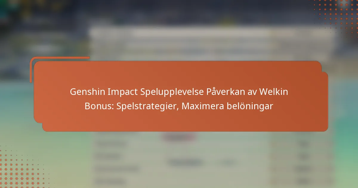 Genshin Impact Spelupplevelse Påverkan av Welkin Bonus: Spelstrategier, Maximera belöningar